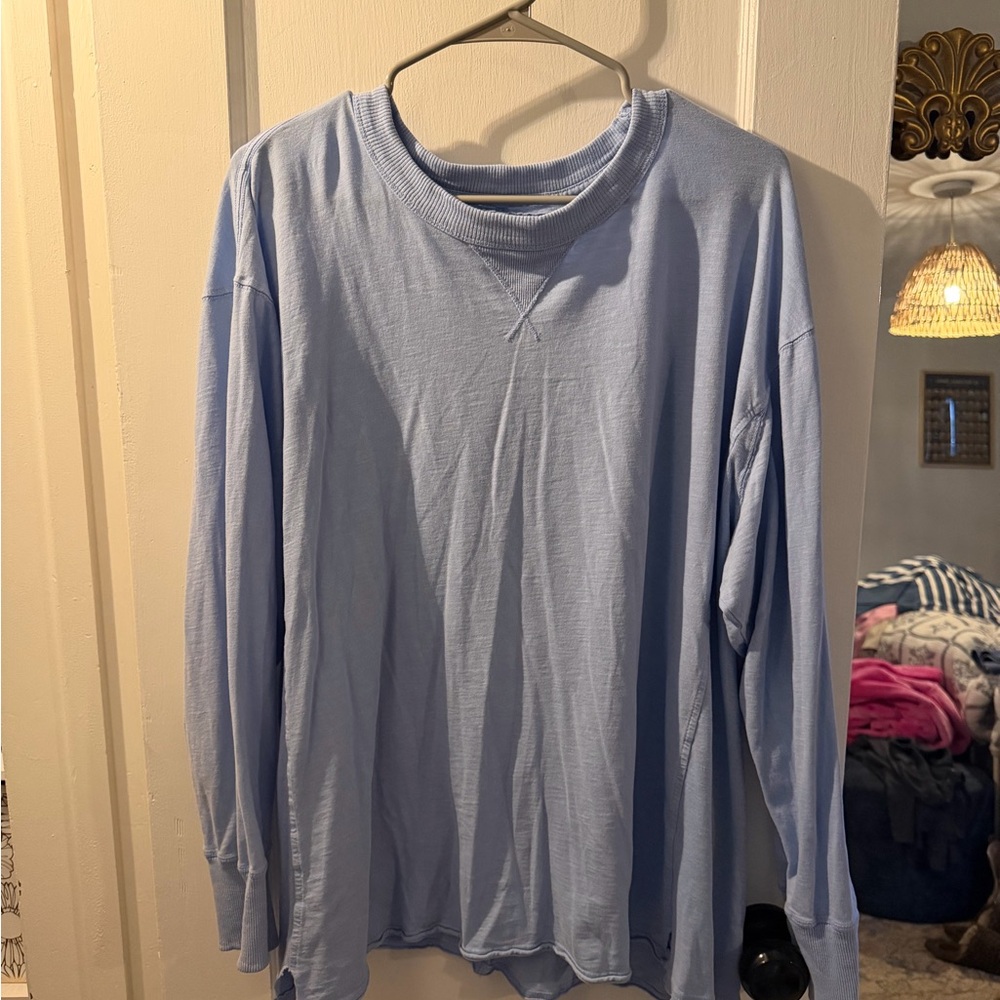 Aerie Sky Blue Long Sleeve Tee